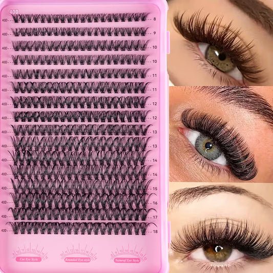 200 / 640 Clusters False Eyelashes – Russian DD Volume Lash Clusters