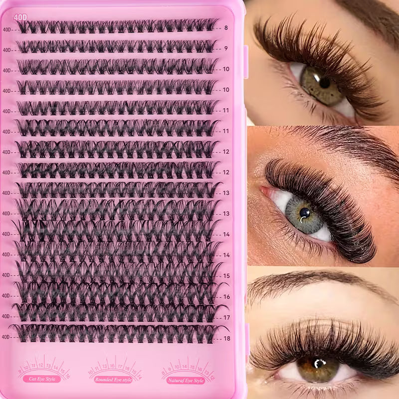 200 / 640 Clusters False Eyelashes – Russian DD Volume Lash Clusters