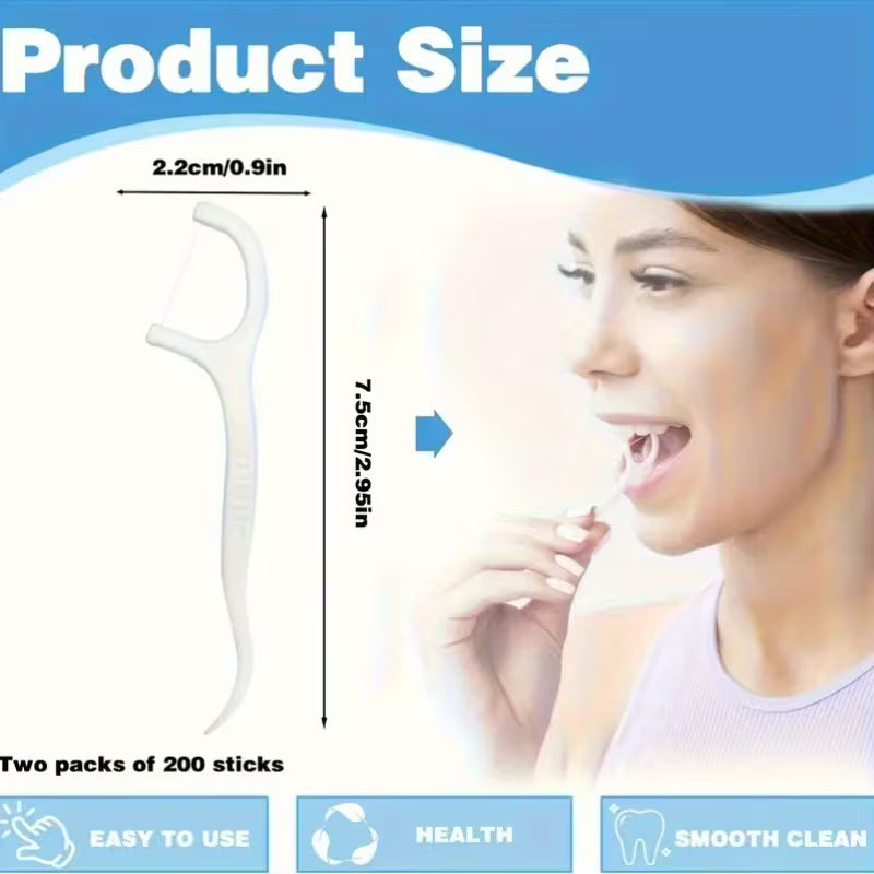 100pcs Dental Floss Sticks Set – Portable Deep-Clean Oral Care