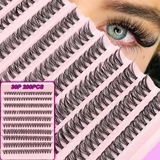200 / 640 Clusters False Eyelashes – Russian DD Volume Lash Clusters