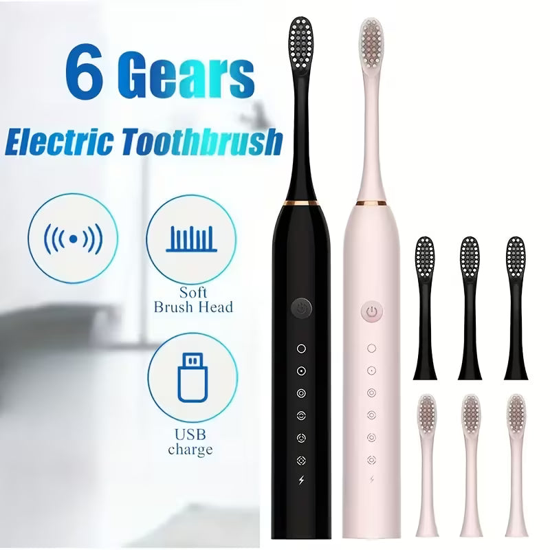 6-Speed Mode Smart Timer Electric Toothbrush