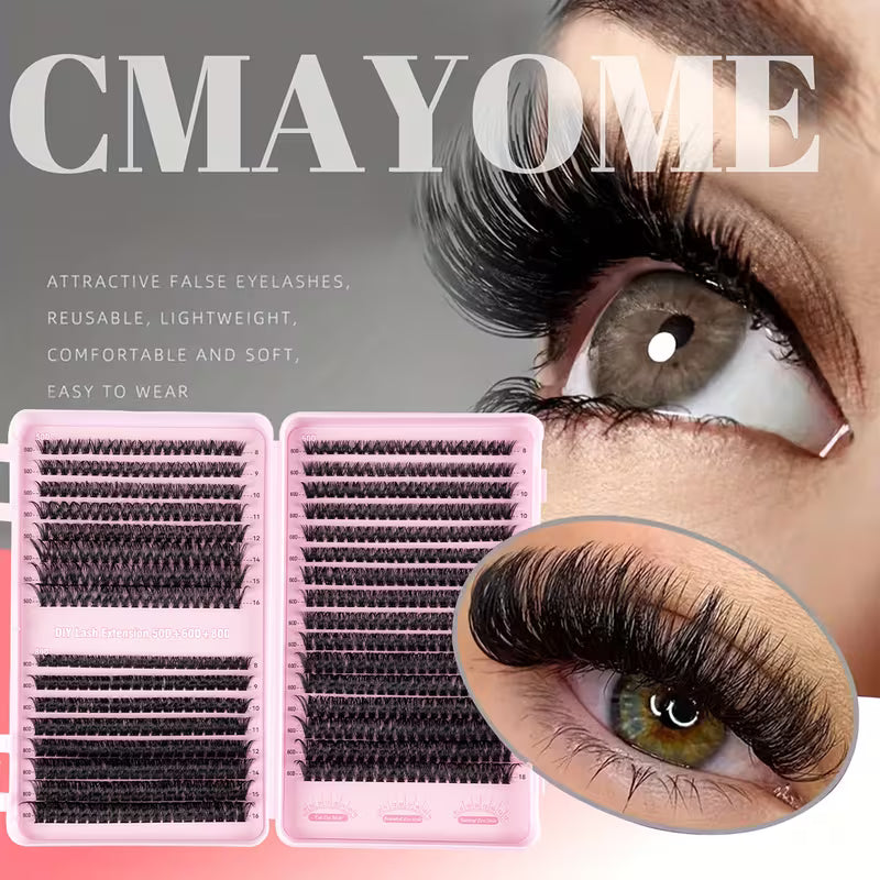 200 / 640 Clusters False Eyelashes – Russian DD Volume Lash Clusters