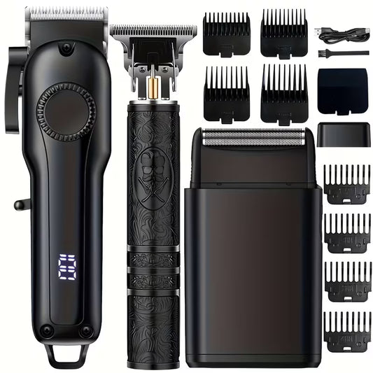 Electric Hair Clipper Set, Beard Trimmer Kit